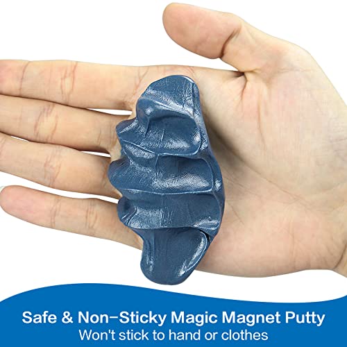 JAYEE Blue Magnetic Slime Putty, Magic Slime Hand Soft Putty with Upgraded Bigger Magnet Fidget Game Stress Relief Thinking Educational Toy Christmas Birthday Gifts for Boys Girls Adults(Blue)