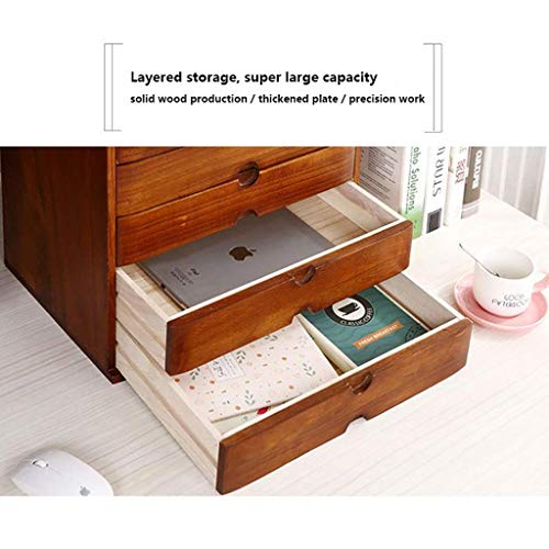 QNN Storage Drawer Units,2/4/6-Layer Solid Wood Drawer File Cabinet, Office Desktop A4 Data Storage Box, Multifunction Stationery Toolbox,4 Layer/15.71111.7Inch,4 Layer/15.71111.7Inch