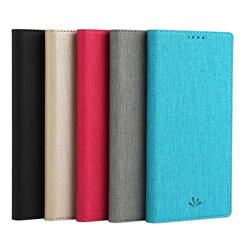 LUSHENG Huawei P40 Lite 5G/Nova 7 SE Case, Magnetic Flip Wallet Book Style PU Leather Protective Case Cover with Card Slots and Stand Function for Huawei P40 Lite 5G/Nova 7 SE - Black