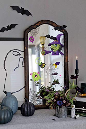 625PCS Halloween Decorations Window Clings - Hallowmas Ghost Spider Bat Pumpkin Monster Peeking Decals Party Supplies Decor