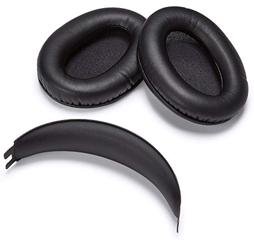 Premium replacement Cloud Flight earpads and Cloud Flight headband pad cushion Compatible with HyperX Cloud Flight wireless headset (Black) Protein Leather | Soft High-Density Foam | Easy Installation