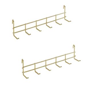 GRIDYMEN Multi-Function Wall Storage and Display Hooks, Decorative Hooks for Wire Wall Grid Panel, 2 in1,Gold