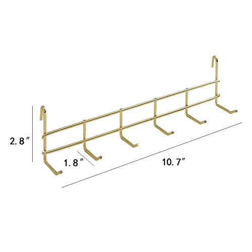 GRIDYMEN Multi-Function Wall Storage and Display Hooks, Decorative Hooks for Wire Wall Grid Panel, 2 in1,Gold