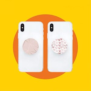 Cell Phone Stand Finger Holder - Pink Rose Gold Heart (3 Pack)