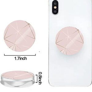 Cell Phone Stand Finger Holder - Pink Rose Gold Heart (3 Pack)