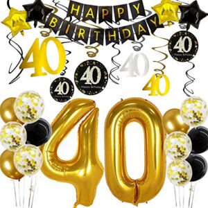 40th Birthday Decorations for Men Women 40th Birthday Party Decor 40 Years Old Birthday Decorations Balloons Over The Hill Party Supplies 40th