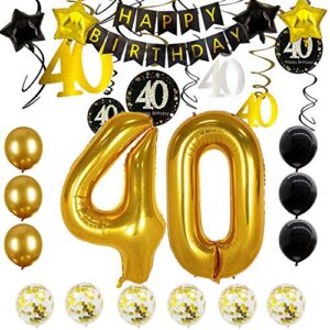 40th Birthday Decorations for Men Women 40th Birthday Party Decor 40 Years Old Birthday Decorations Balloons Over The Hill Party Supplies 40th