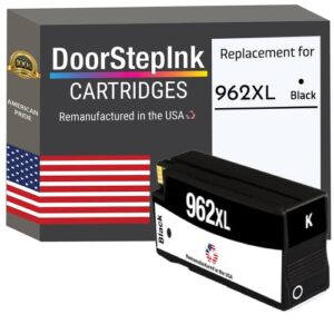 doorstepink remanufactured in the usa ink cartridge replacements for hp 962 xl 962xl black for printers hp officejet pro 9010, 9012, 9013, 9015, 9016, 9019, 9020, 9025