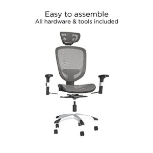 MyOfficeInnovations 24328579 Mesh Computer and Desk Task Chair, Charcoal