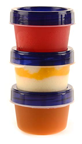 [6 PACK] 4oz Twist Top Storage Containers - Airtight Plastic Food Storage Canisters with Twist & Seal Lids, Leak-Proof - Reusable, Stackable, BPA-Free Snack Containers