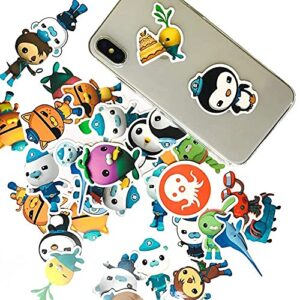 2 Pack 80pcs Octonauts not Repeating Kids Toys Stickers Movie Barnacles Peso PVC Waterproof Bubble Sticker Children Room Party Supplies