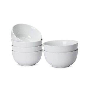 amazoncommercial 6-piece porcelain, 18 oz. coupe bowl, white