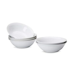 amazoncommercial 6-piece white salad bowl set, 7 inch, set of 6