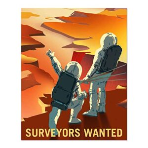 NASA Mars Recruitment Space Wall Decor - Set of five 8x10 Glossy Prints - Perfect Future Planet Travel Room Art Posters