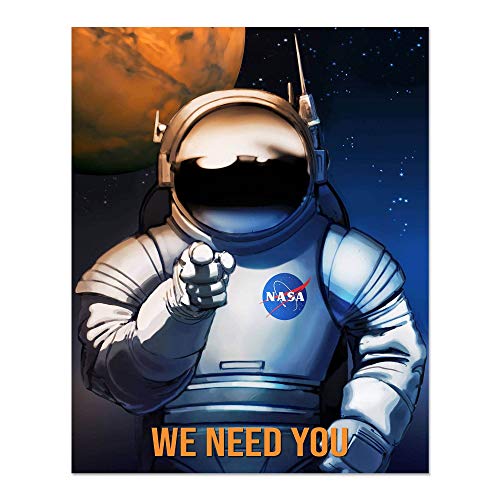 NASA Mars Recruitment Space Wall Decor - Set of five 8x10 Glossy Prints - Perfect Future Planet Travel Room Art Posters