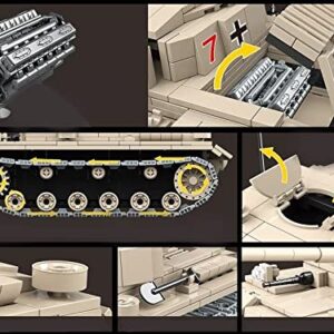 General Jim's Army Toys - World War 2 Tank Building Kit - World War 2 German Army Panzer III Battle Tank - Military Model Brick Building Toy Set Comes with Weapons