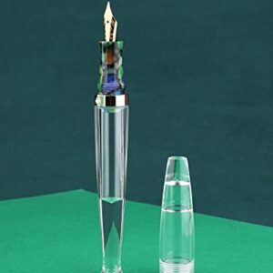 MAJOHN S5 Acrylic Eyedropper Fountain Pen Fine Nib, Transparent Large-Capacity Writing Pen with Metal Box