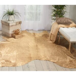 Mina Victory Couture Rug Beige/Gold 5' x 7' Area Rug, 5' x 7'