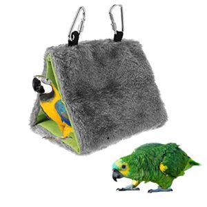 winter warm bird nest house hammock hanging bed toy hut hideaway for hamster parakeet cockatiel budgie finch canary conure lovebird cage perch stand