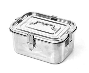 stainless steel 101oz (3l) rectangular kimchi food leakproof airtight storage container saver