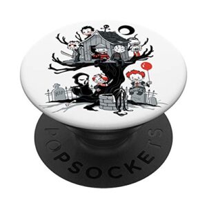 horror movie tree house funny halloween popsockets popgrip: swappable grip for phones & tablets