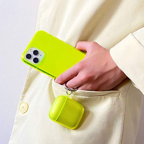 Velvet Caviar Neon Yellow AirPod Pro Case Cute Cover for Girls, Women with Keychain - Cool Protective Hard Cases Compatible with Apple AirPods Pro