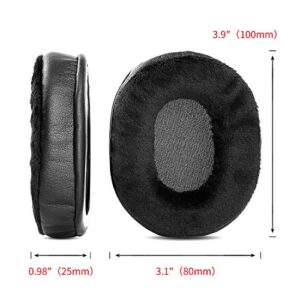 Upgraded Ear Pads Ear Cushion Compatible with Sony MDR-7506 MDR-V6 MDR-CD900ST ATH-M50X M40X M30x Wireless Headphone Memory Foam (Hybrid Velour)