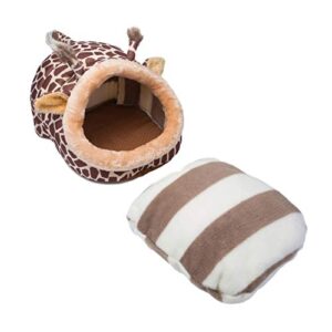 Orangdogo Guinea Pig Bed Accessories Cage Toys Warm Small Animal Pet Bed House for Hedgehog Chinchilla Rabbit Hamster Rat Chinchillas Habitat