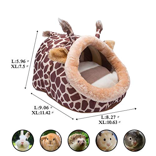 Orangdogo Guinea Pig Bed Accessories Cage Toys Warm Small Animal Pet Bed House for Hedgehog Chinchilla Rabbit Hamster Rat Chinchillas Habitat