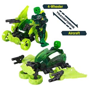 Zing Klikbot Megabots – Pack of Three – Green, Blue and Red - Toy Figures with Unique Accessories – for Kids 8 Plus