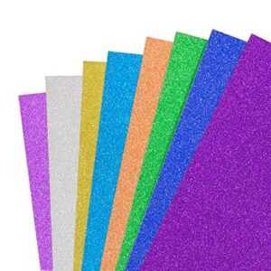 Glitter Cardstock Paper,30 Sheets Sparkly Paper Premium Craft Cardstock Multi Color Rainbow Glitter Cardstock for DIY Gift Box Wrapping Birthday Party Decor Scrapbook, 250 GSM 10 Colors