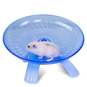 plastic exercise wheel for small animals - silent spinner non slip run disc for hamsters hedgehogs small pets exercise wheel blue 18*18*11cm