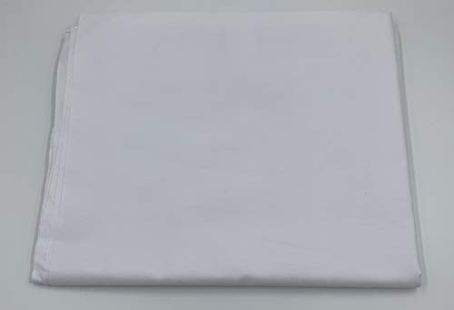 White Cotton Fabric by The Yard - Prepackaged by The Yard- 100% Cotton