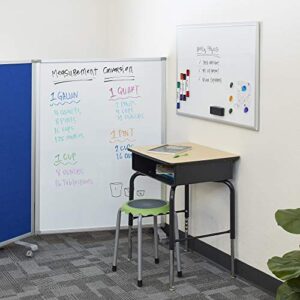 MessageStor 2 feet x 3 feet Dry Erase Board, 24 in x 36 in White Board, with Markers, Magnets, and Magnetic Eraser Accessories, for Offices, Presentations, Classrooms, Home School, Memo Board