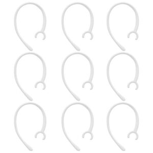 universal small clamp bluetooth ear hook loop clip replacement - set of 9 clear