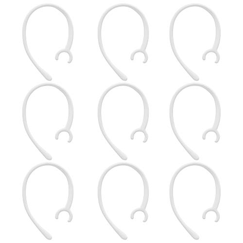 Universal Small Clamp Bluetooth Ear Hook Loop Clip Replacement - Set of 9 Clear