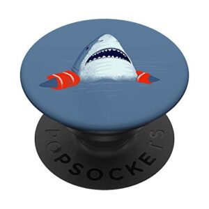 funny-shark-baby-swimming-training-teacher popsockets popgrip: swappable grip for phones & tablets