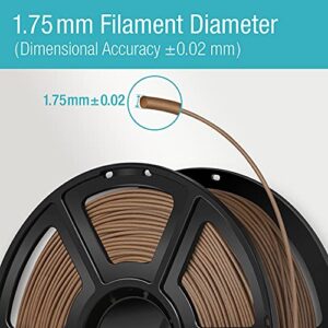 FLASHFORGE Wood 3D Printer Filament, 1.75mm (Dark Wood), 1kg Spool (2.2lbs), Guaranteed Fresh, Dimensional Accuracy +/- 0.02mm, Tangle-Free, Fits Most FDM Printers [Risk-Free]