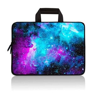 14 14.1" 14.2" 15" 15.4" 15.6" inch inch laptop sleeve case protective bag with outside handle,ultrabook notebook carrying case handbag compatible with dell toshiba hp chromebook(galaxy)
