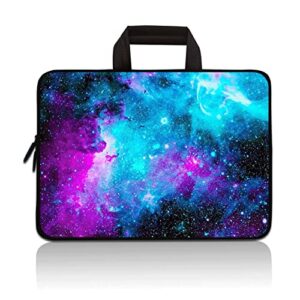 14 14.1" 14.2" 15" 15.4" 15.6" inch Inch Laptop Sleeve Case Protective Bag with Outside Handle,Ultrabook Notebook Carrying Case Handbag Compatible with Dell Toshiba HP Chromebook(Galaxy)