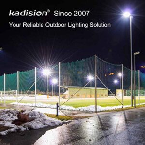 kadision 150W LED Parking Lot Lights Outdoor LED Pole Light, 19500lm 5000K 100-277V IP65, Adjustable Slip Fitter LED Flood Light with Dusk to Dawn Photocell, ETL Listed