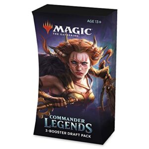 magic: the gathering commander legends 3-booster draft pack | 60 cards | 2 legends per pack