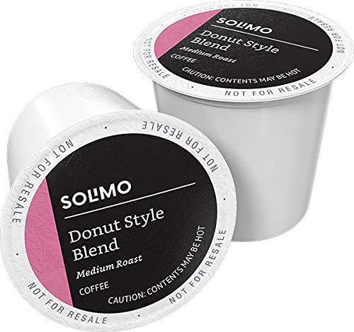 Amazon Brand - 100 Ct. Solimo Dark Roast Coffee Pods & 100 Ct. Solimo Donut Style Blend Medium-Light Roast Coffee Pods, Compatible with Keurig 2.0 K-Cup Brewers