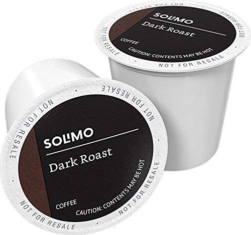 Amazon Brand - 100 Ct. Solimo Dark Roast Coffee Pods & 100 Ct. Solimo Donut Style Blend Medium-Light Roast Coffee Pods, Compatible with Keurig 2.0 K-Cup Brewers