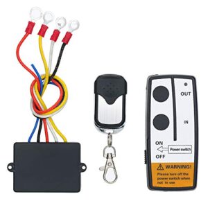 qook wireless winch remote control kit for car truck jeep atv suv 12v switch handset 50ft