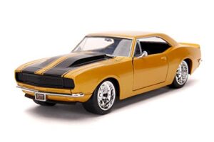jada toys bigtime muscle 1:24 1967 chevy camaro die-cast car, toys for kids and adults