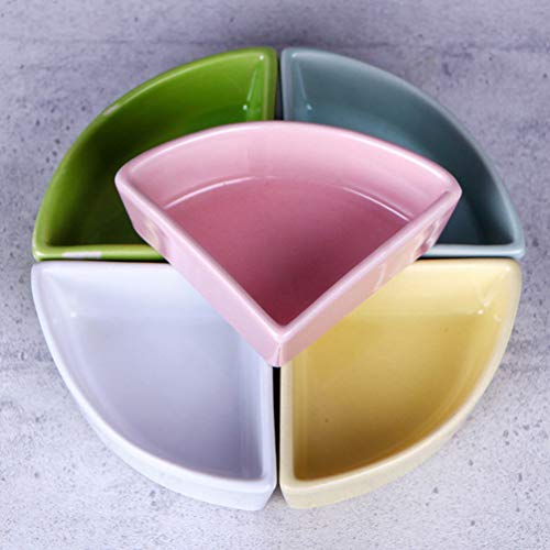 POPETPOP Hamster Bowl Ceramic Chewing Food Dish Water Bowl for Small Rodents Gerbil Hamsters Mice Guinea Pig Cavy Hedgehog Small Animals （Random Color）