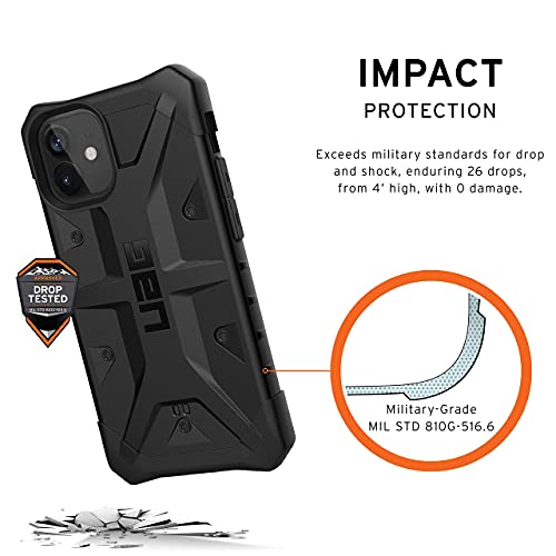 URBAN ARMOR GEAR UAG Designed for iPhone 12 Mini 5G [5.4-inch Screen] Rugged Lightweight Slim Shockproof Pathfinder Protective Cover, Black