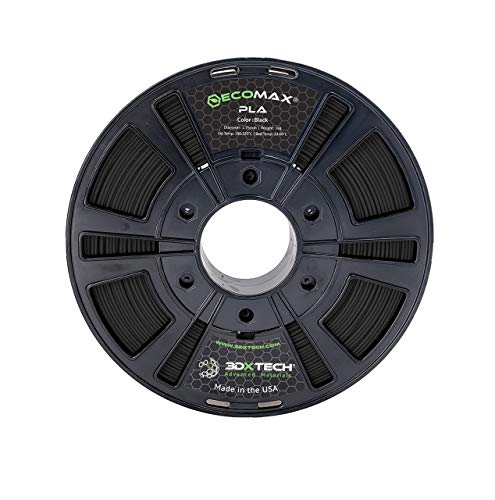 3DXTECH ECOMAX PLA 1.75mm 1KG Black 3D Printing Filament