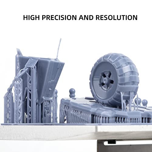 Siraya Tech Build 3D Printer Resin High Resolution Non-Brittle Tappable Engineering Resin 405nm UV-Curing Standard Photopolymer Rapid Resin for LCD DLP 3D Printing 8K Capable (Sonic Grey, 1kg)